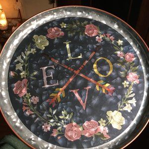 Boho Galvenized LOVE cake stand